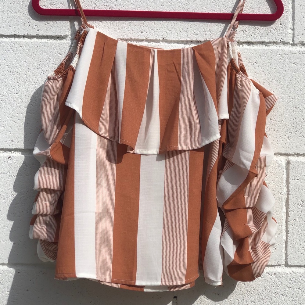 Orange Blouse Ruffles